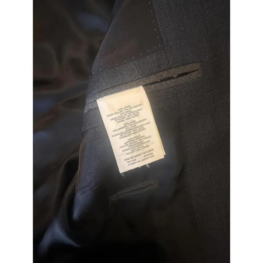 J.Crew Italian Wool Men’s Ludlow Tollegno 1900 Blazer Jacket Navy size 38S